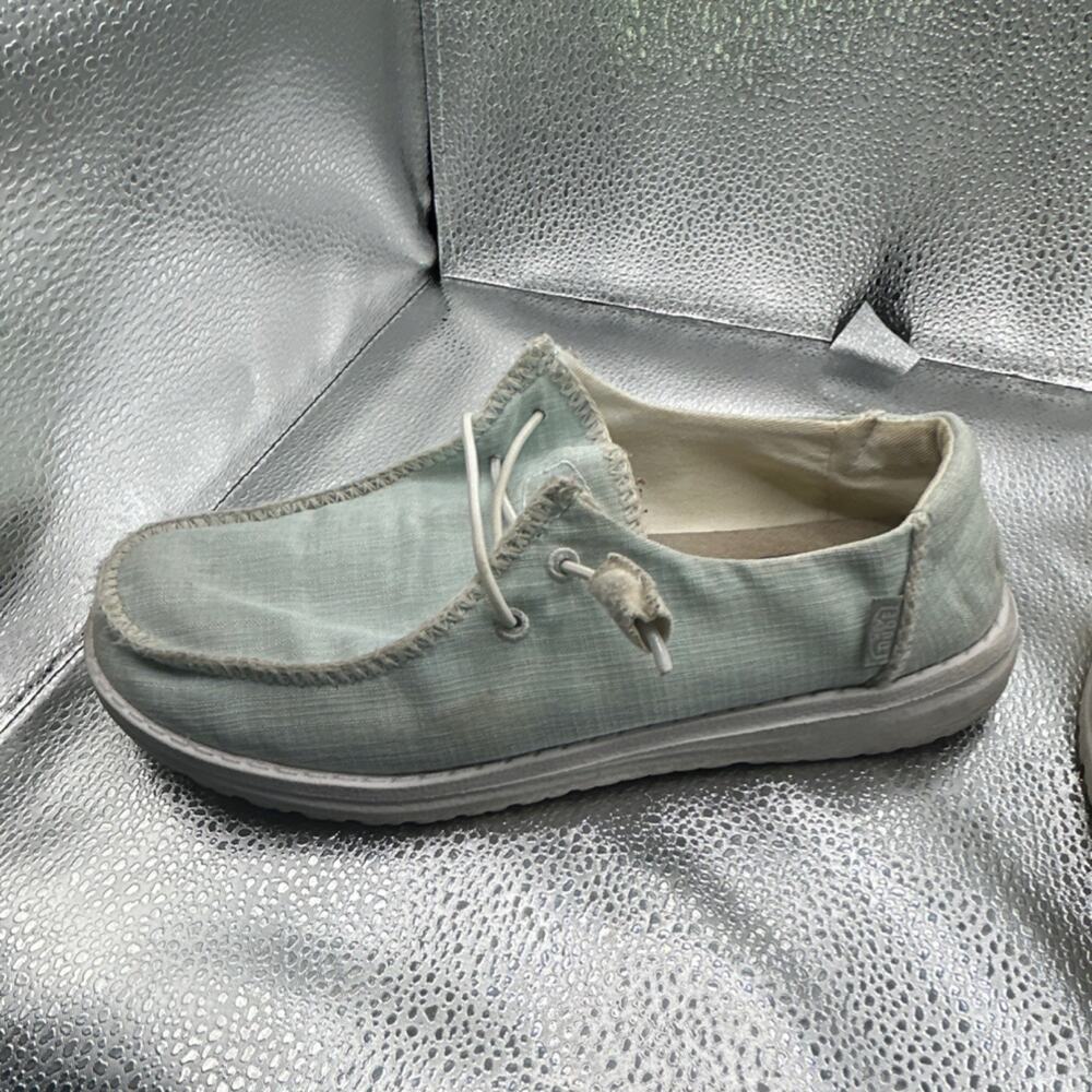 HEYDUDE Wendy Boho Stitch Sky Blue Women's Size 7 Slip-On Casual Shoes‎ - Picture 10 of 16